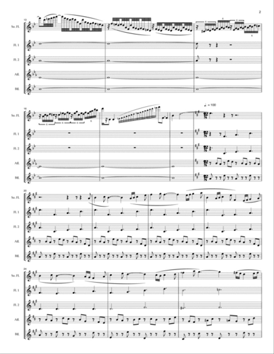 Fantaisie by Hue for Flute Choir Flute Choir scores gallery preview page 2