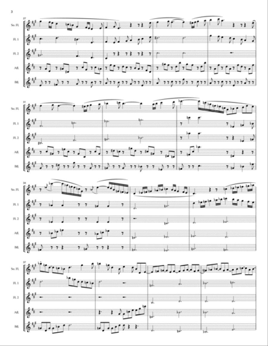 Fantaisie by Hue for Flute Choir Flute Choir scores gallery preview page 3