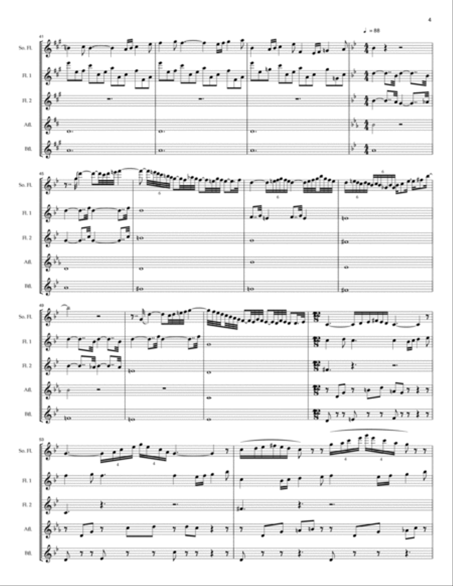 Fantaisie by Hue for Flute Choir Flute Choir scores gallery preview page 4