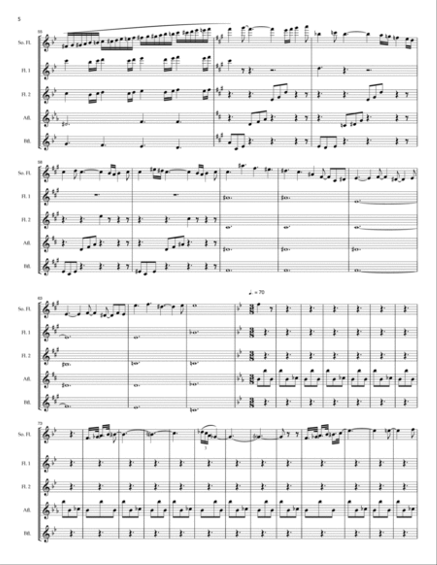 Fantaisie by Hue for Flute Choir Flute Choir scores gallery preview page 5
