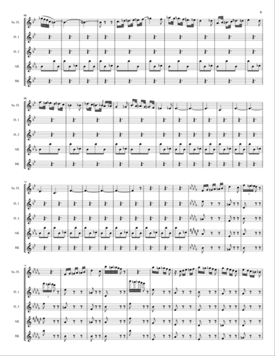 Fantaisie by Hue for Flute Choir Flute Choir scores gallery preview page 6
