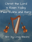 Christ the Lord Is Risen Today, Two Violins and Harp mini preview