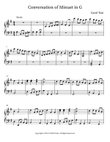 Conversation of Minuet in G
