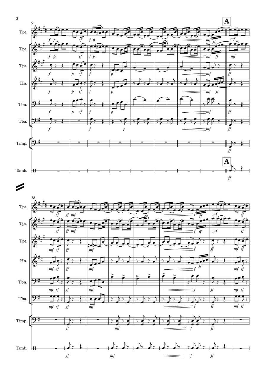 Danse Russe Trepak from The Nutcracker Brass Ensemble scores gallery preview page 2