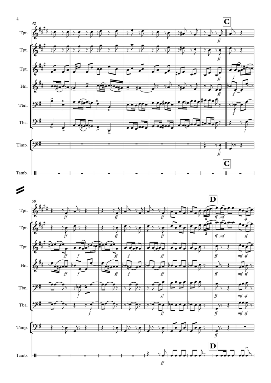 Danse Russe Trepak from The Nutcracker Brass Ensemble scores gallery preview page 4