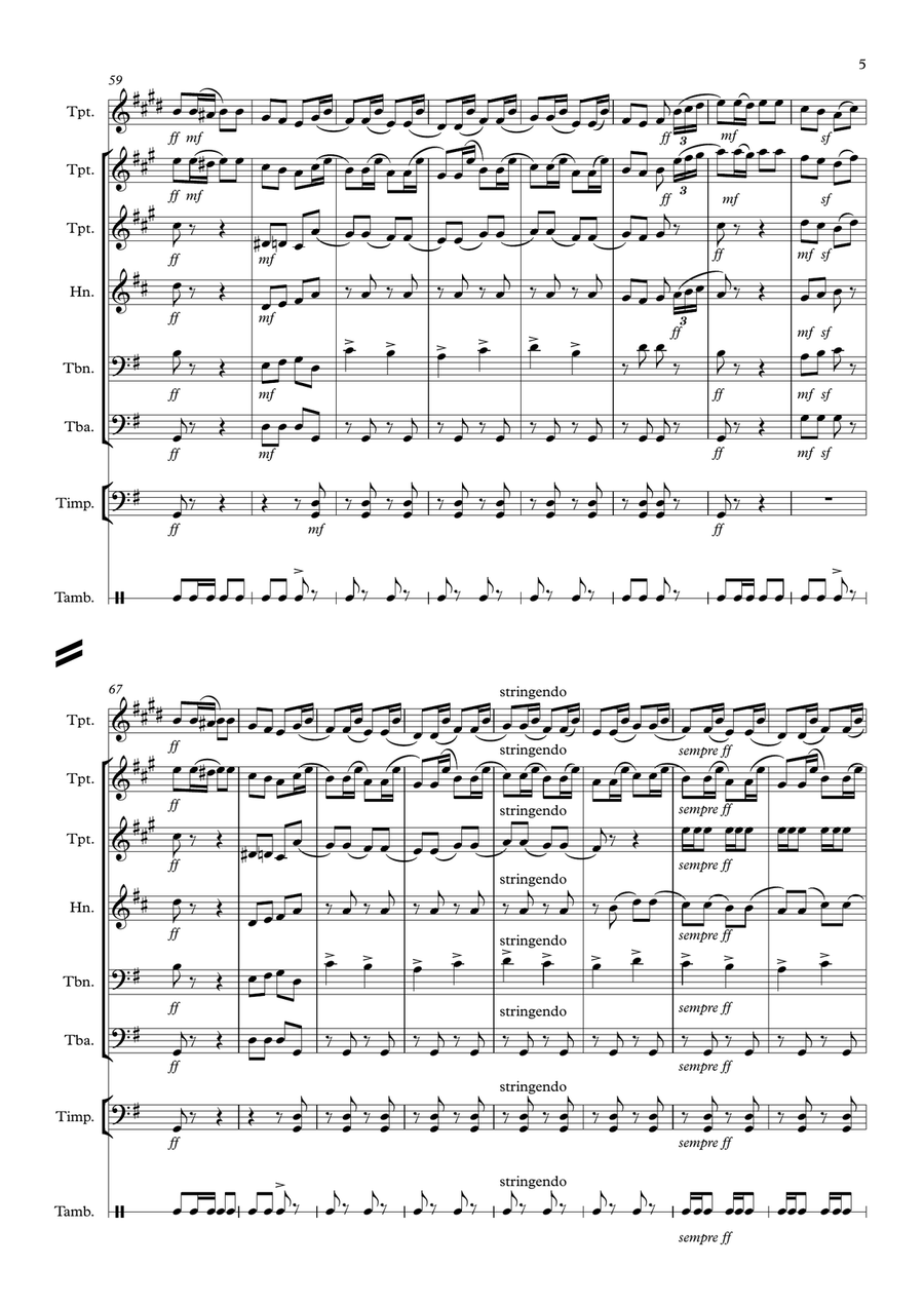 Danse Russe Trepak from The Nutcracker Brass Ensemble scores gallery preview page 5