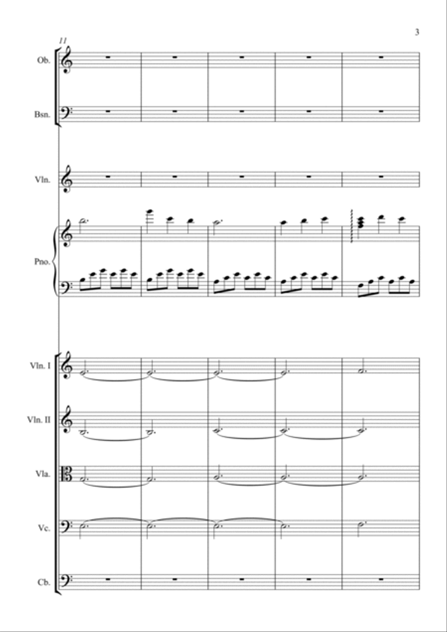 op.5 no.4 - Promise of Love Chamber Orchestra scores gallery preview page 3