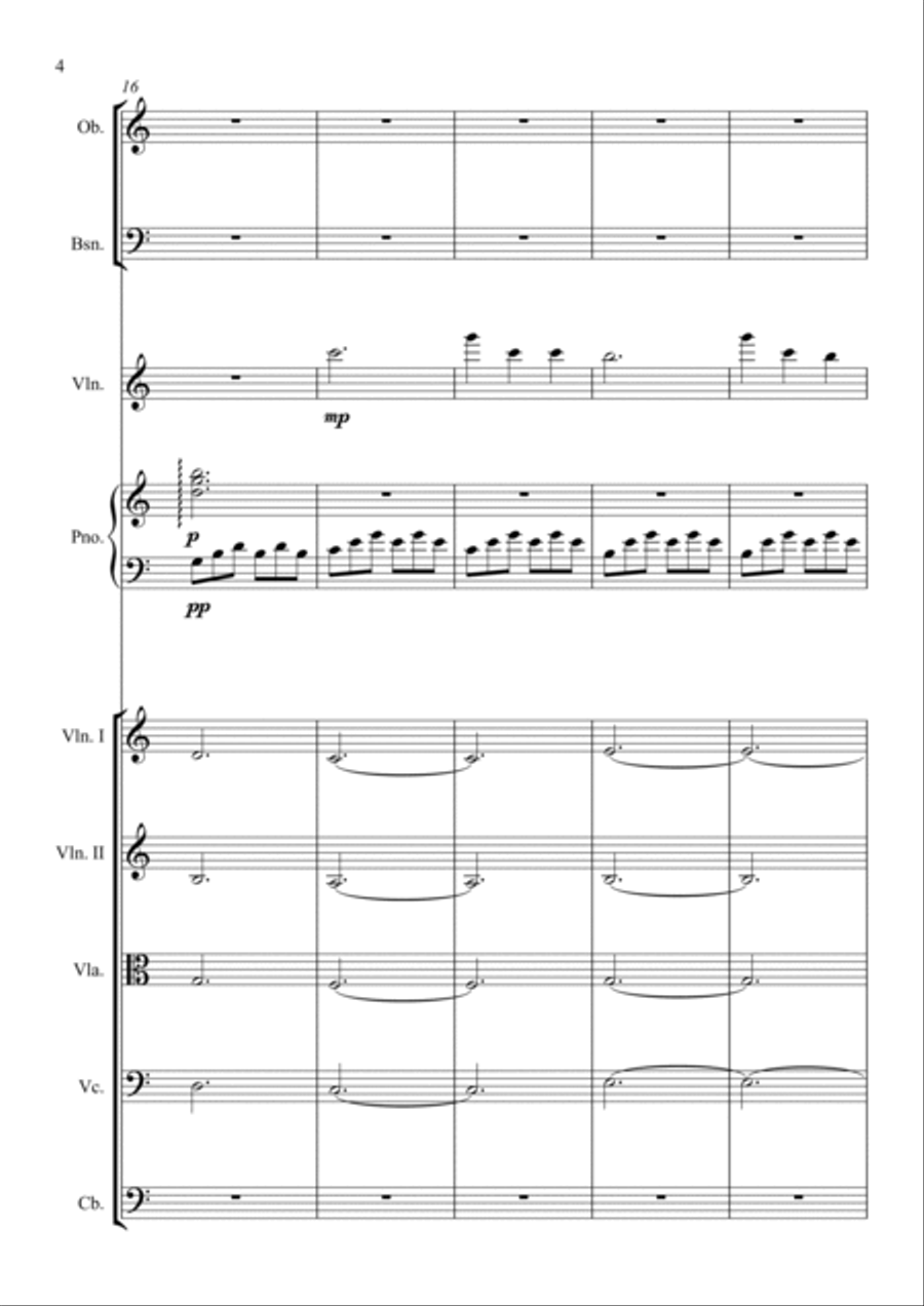 op.5 no.4 - Promise of Love Chamber Orchestra scores gallery preview page 4