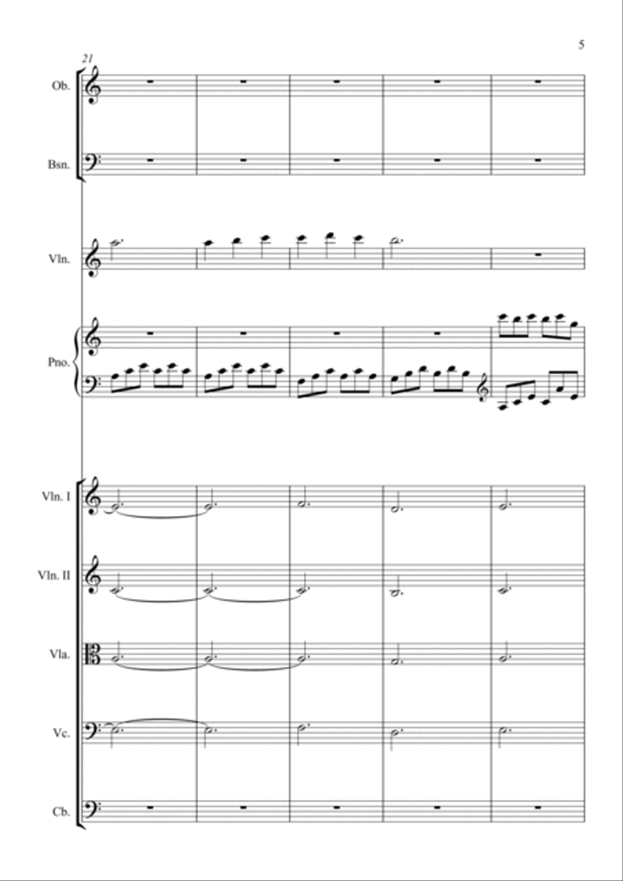 op.5 no.4 - Promise of Love Chamber Orchestra scores gallery preview page 5