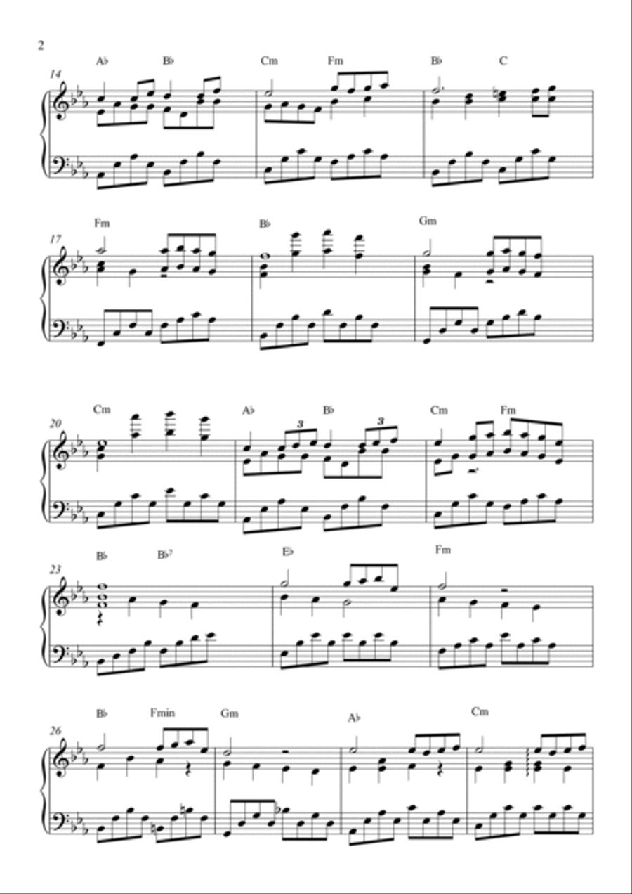 op.5 no.8 - While she sleeps (piano solo) Piano Solo scores gallery preview page 2
