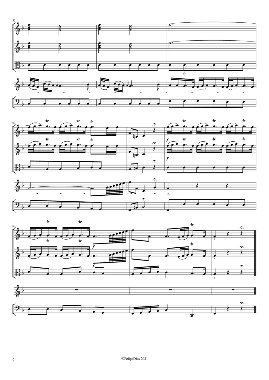 Morte amara (Aria di Quinto Fabio, from Lucio Papirio) Small Ensemble scores gallery preview page 6