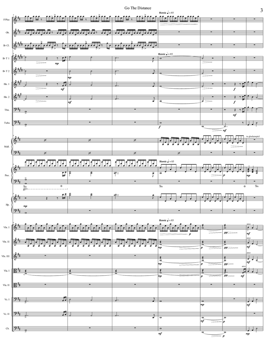 Go The Distance Chamber Orchestra scores gallery preview page 3