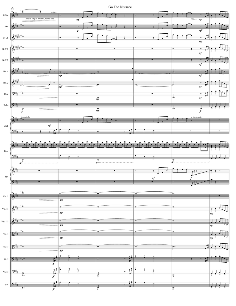Go The Distance Chamber Orchestra scores gallery preview page 6