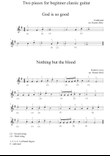 Two pieces for beginner classic guitar