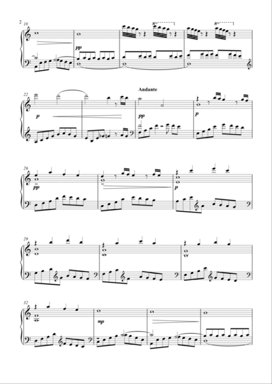 op3 no4 - Bleu clair et Blanc Piano Solo scores gallery preview page 2