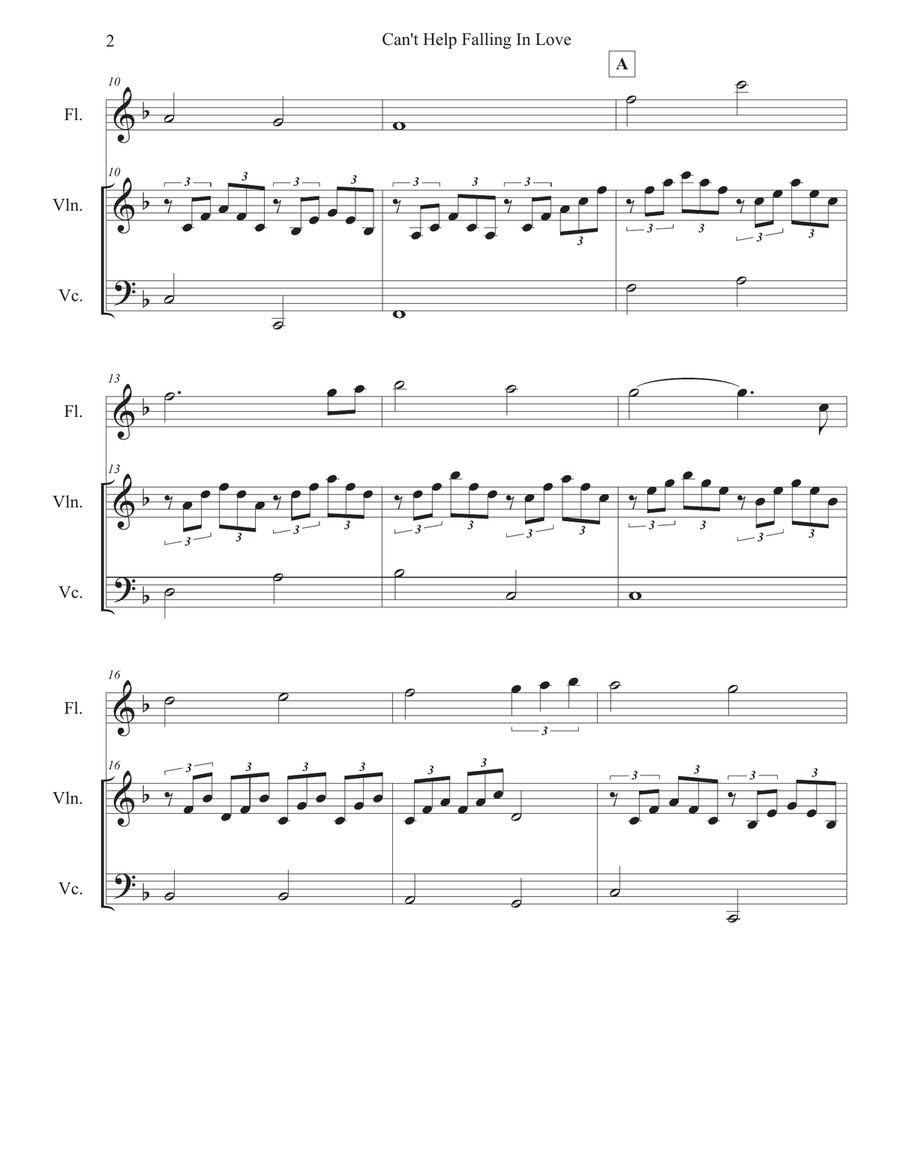 Can't Help Falling In Love Small Ensemble scores gallery preview page 3