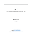 Cadenza for Mozart's piano Concerto K466