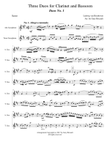 Three Duets for Clarinet and Bassoon mini preview