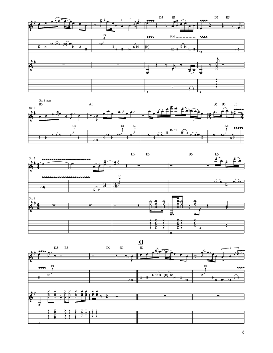 The Brother (For Jimmie and Stevie) Electric Guitar scores gallery preview page 2