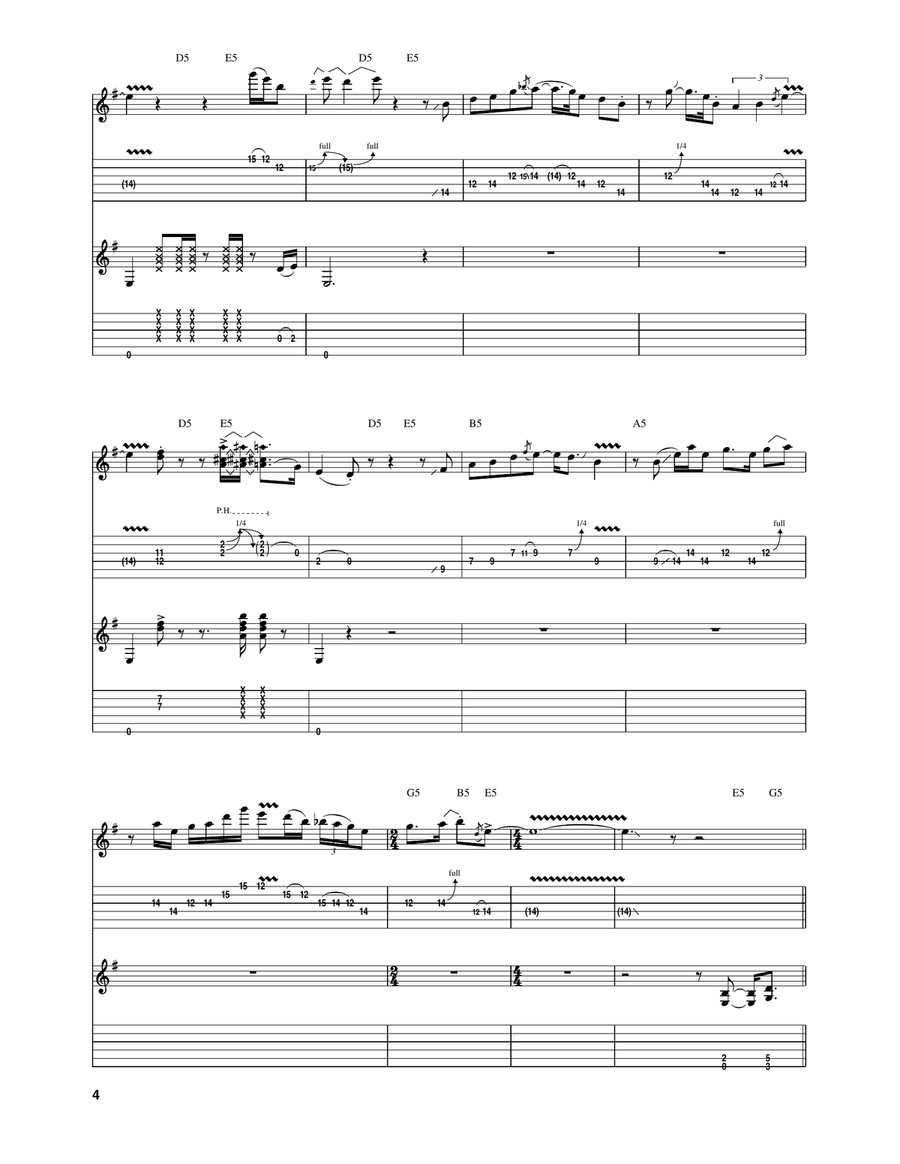The Brother (For Jimmie and Stevie) Electric Guitar scores gallery preview page 3