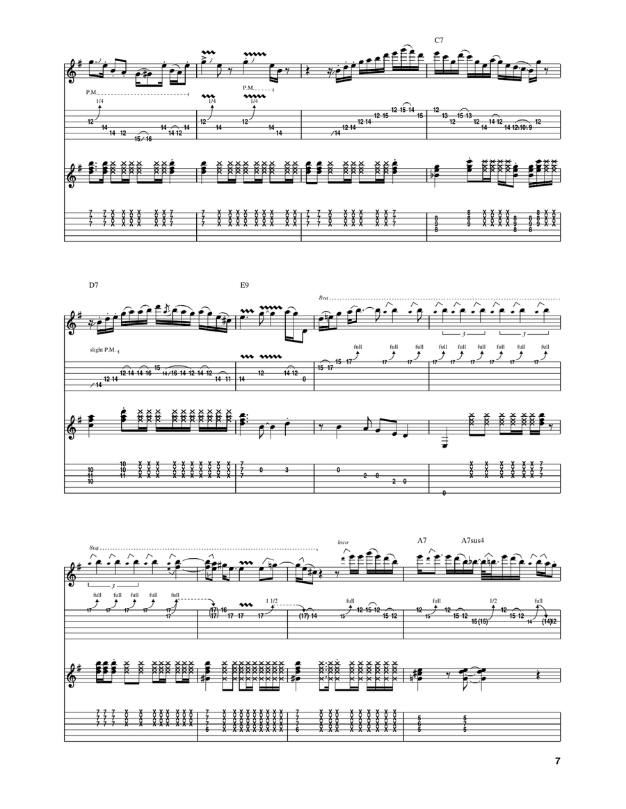 The Brother (For Jimmie and Stevie) Electric Guitar scores gallery preview page 6