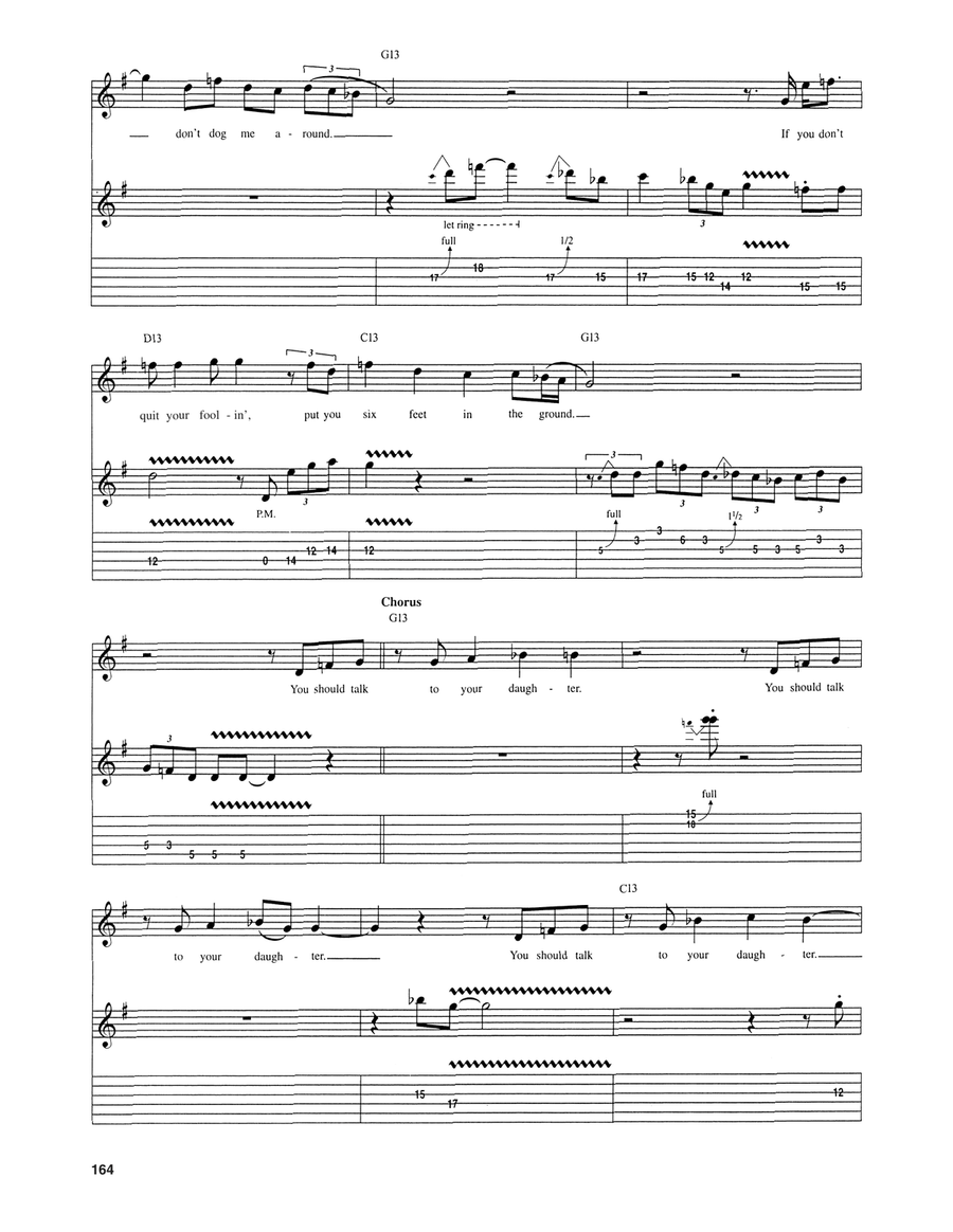 Mama Talk To Your Daughter Electric Guitar scores gallery preview page 4