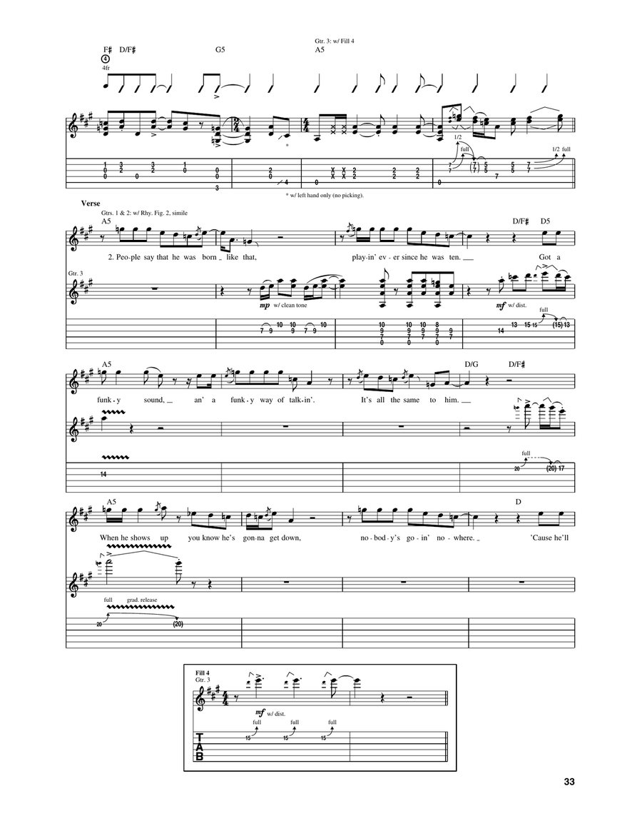He Don't Play Nothin' But The Blues Electric Guitar scores gallery preview page 4