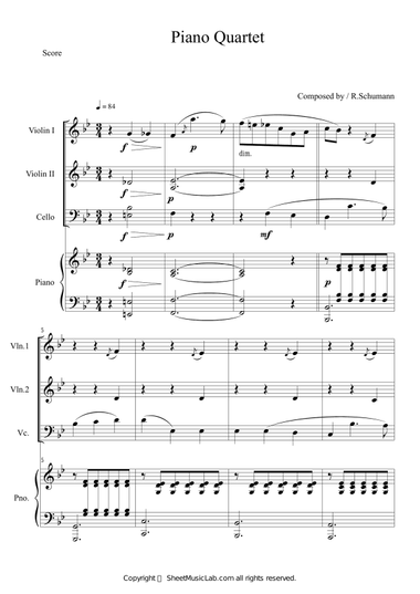 Piano Quartet in Eb Major (Hard Version)