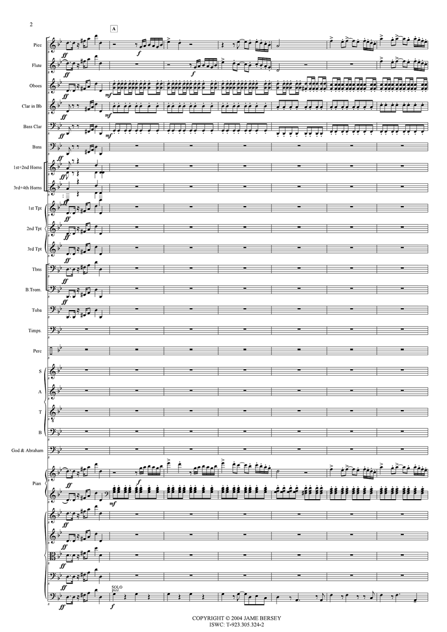 Abraham & Isaac (orchestral parts, vocal scores, orchestral score) Full Orchestra scores gallery preview page 4