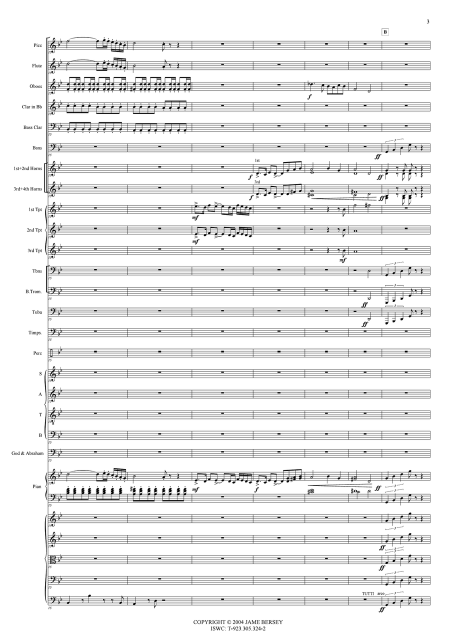 Abraham & Isaac (orchestral parts, vocal scores, orchestral score) Full Orchestra scores gallery preview page 5