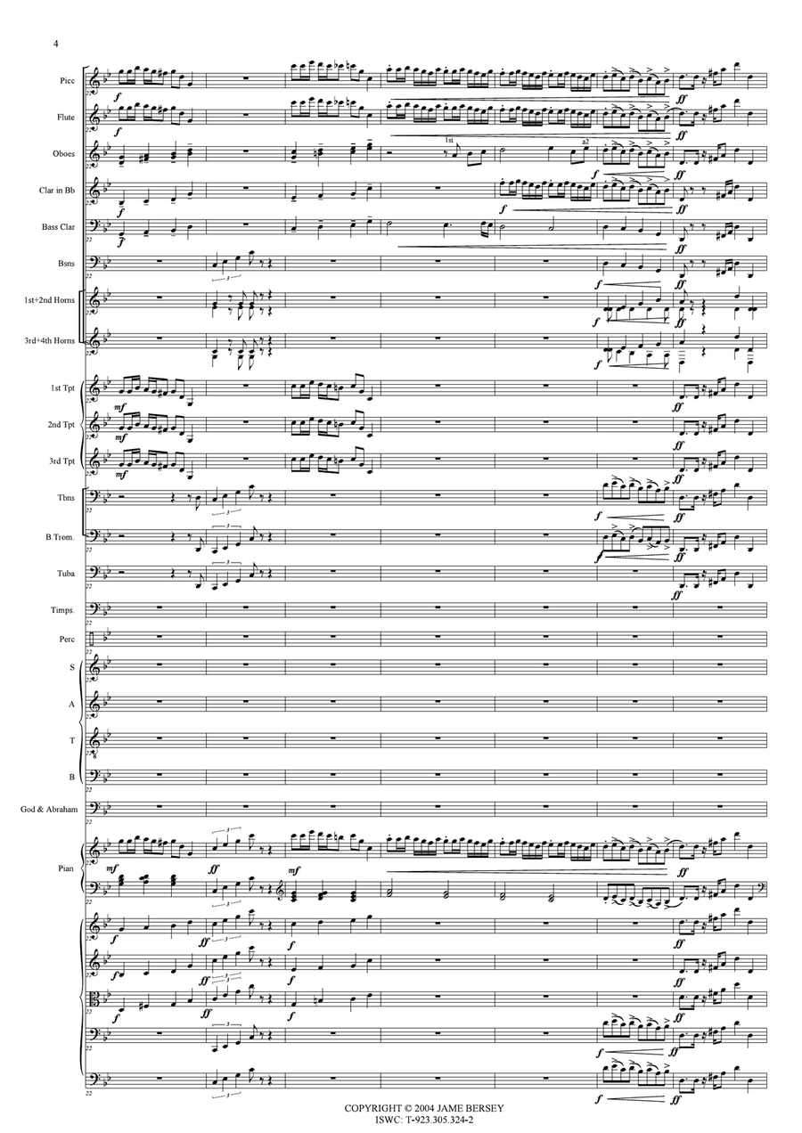 Abraham & Isaac (orchestral parts, vocal scores, orchestral score) Full Orchestra scores gallery preview page 6