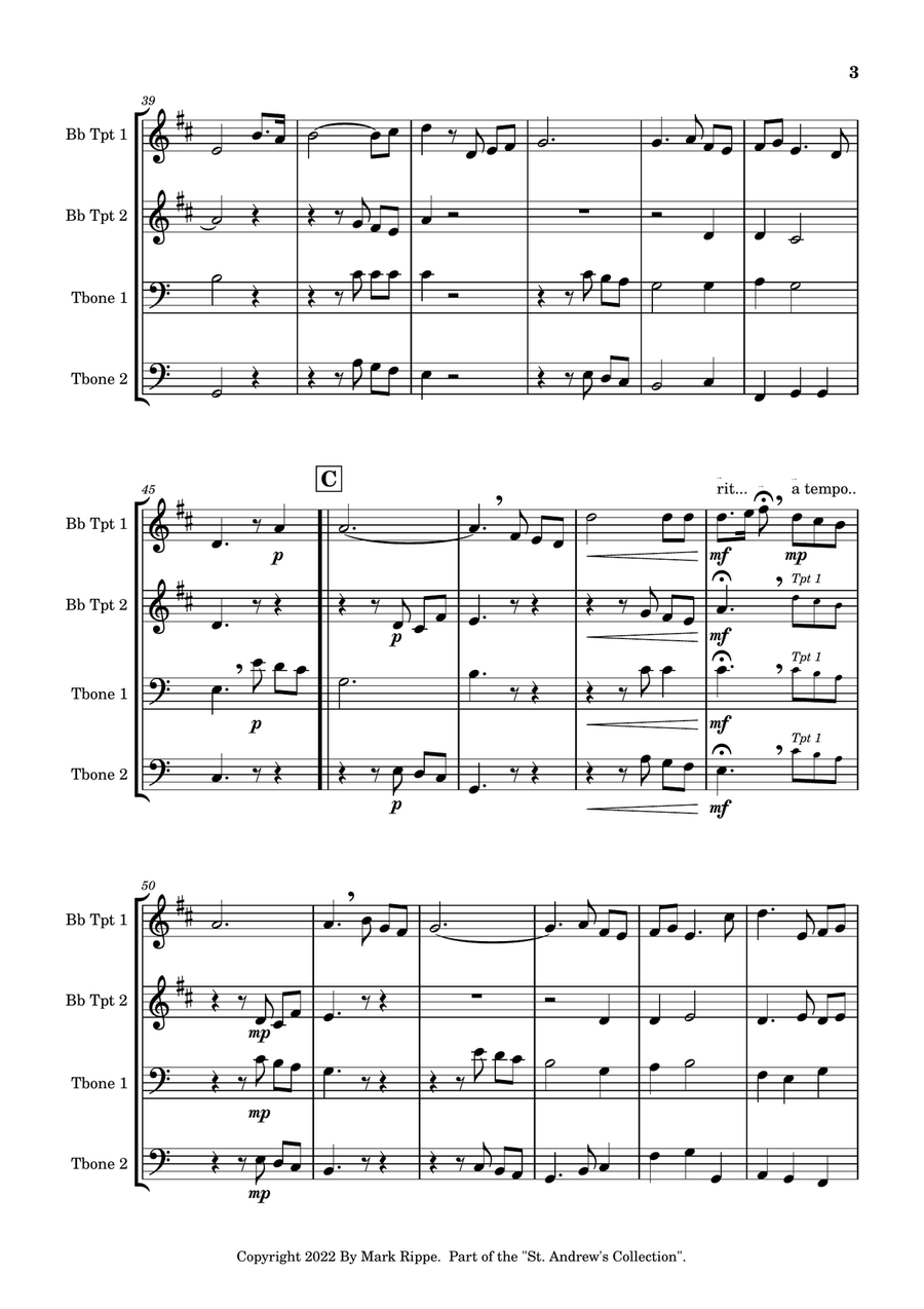 I Know That My Redeemer Liveth (StA BQ00101) Brass Ensemble scores gallery preview page 4