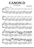 Canon in D for Piano solo