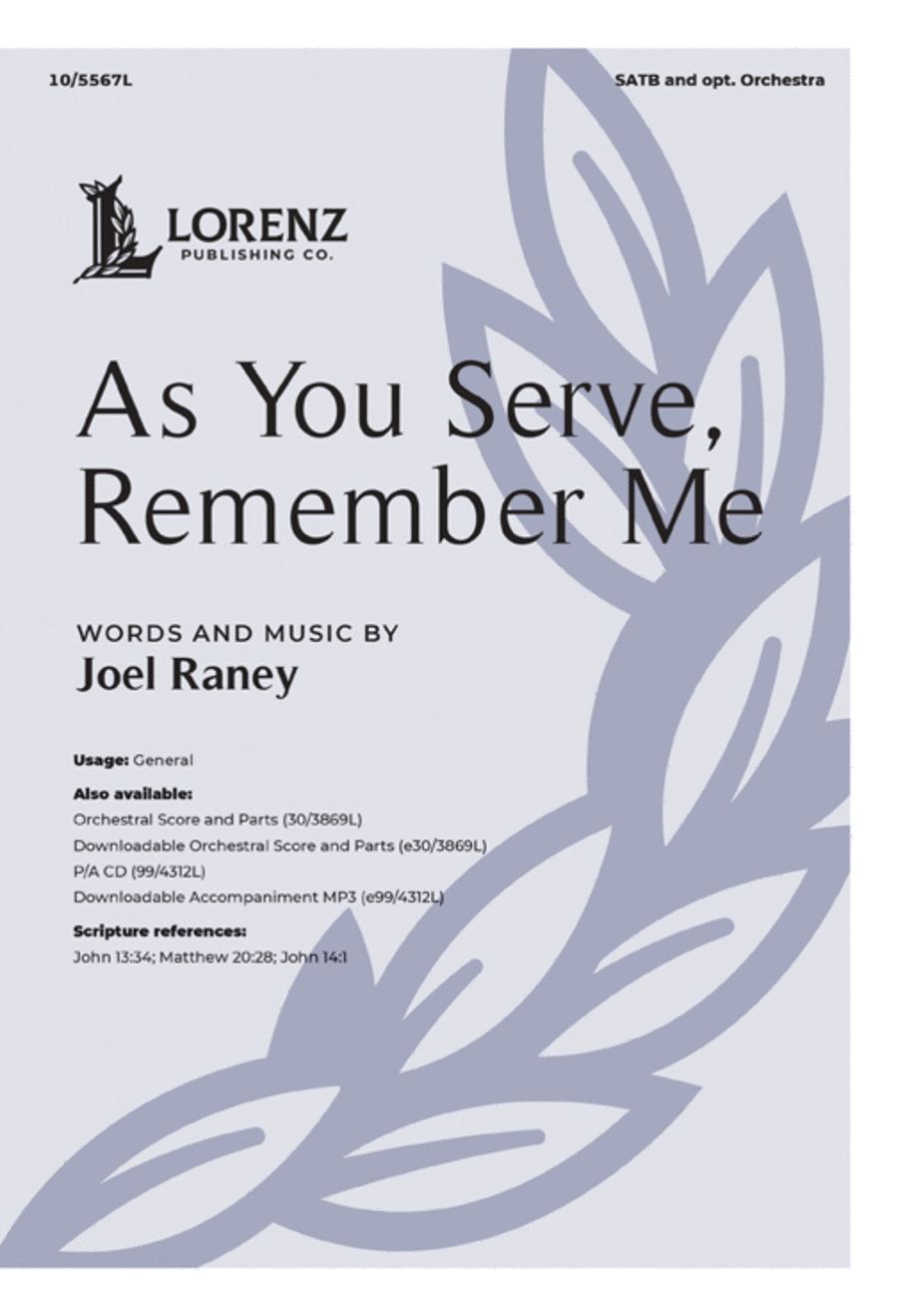 As You Serve, Remember Me 4-Part scores gallery preview page 1