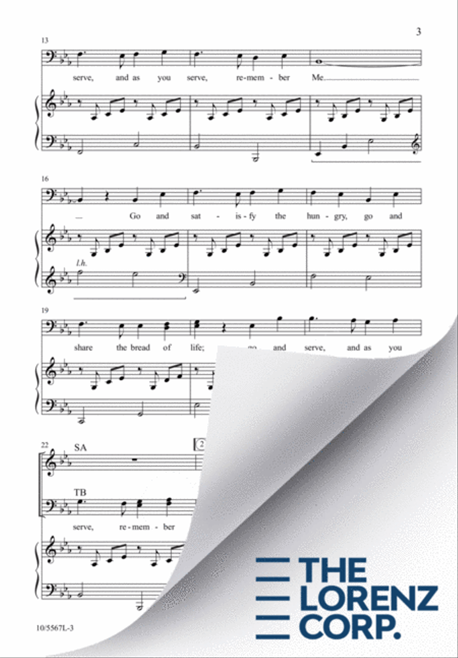 As You Serve, Remember Me 4-Part scores gallery preview page 4