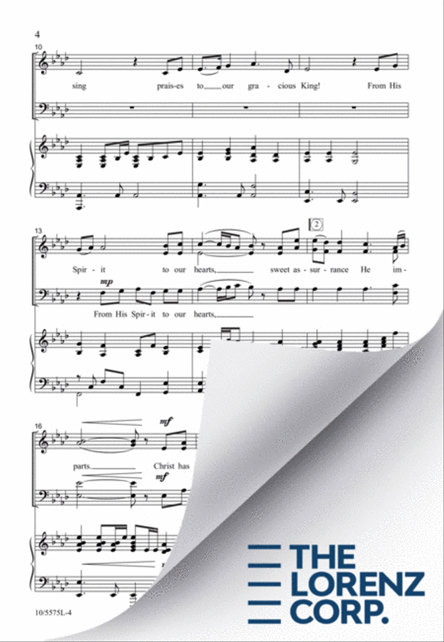 Christ Has Saved Us, Christ Alone 4-Part scores gallery preview page 5