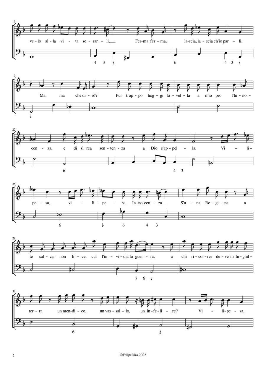 Lamento di Maria Stuarda: Ferma, lascia ch'io parli Voice Solo scores gallery preview page 2