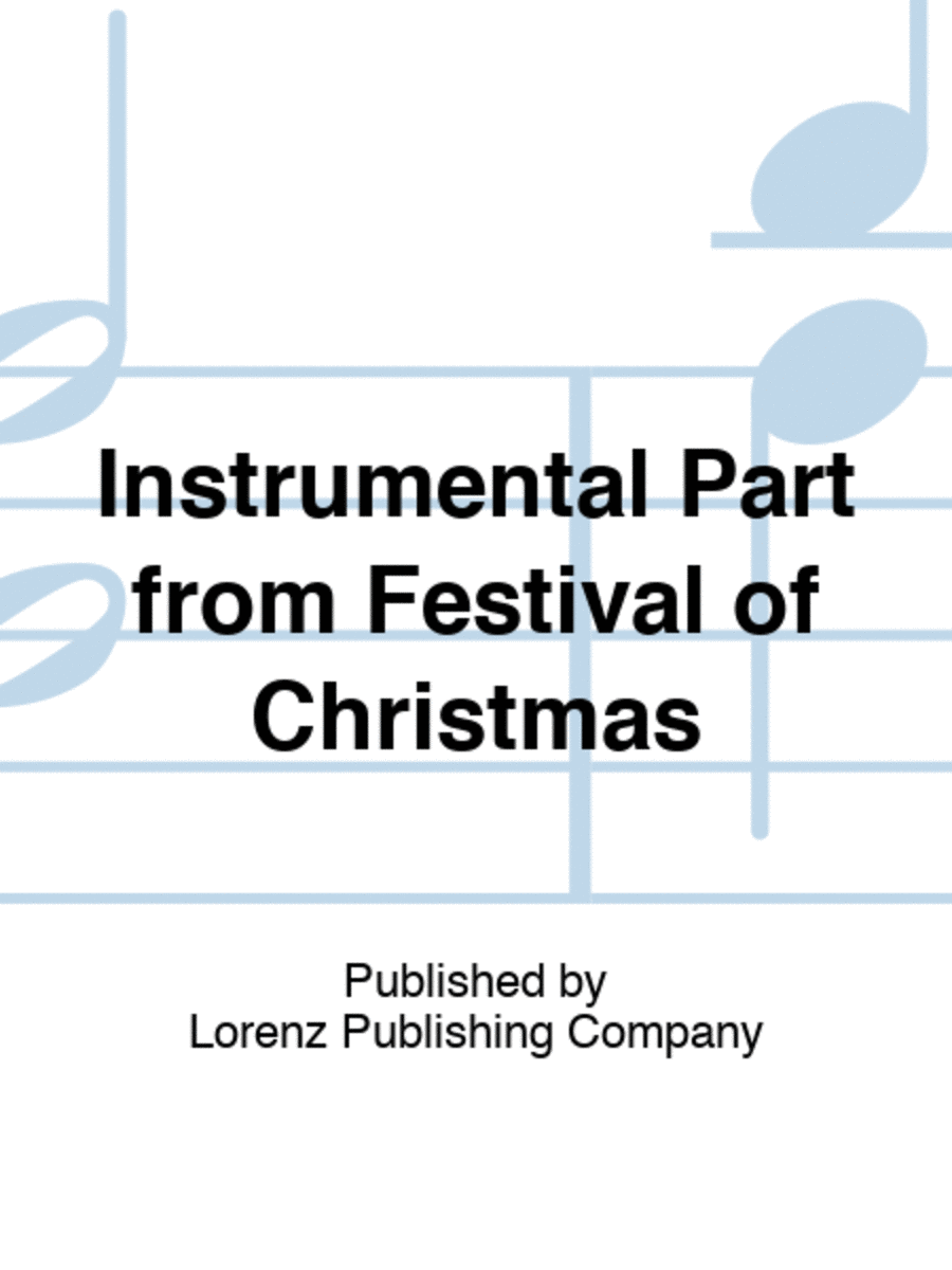 Instrumental Part from “Festival of Christmas Choir scores gallery preview page 1