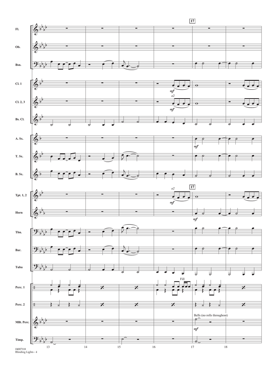 Blinding Lights (arr. Matt Conaway) - Full Score Concert Band scores gallery preview page 4
