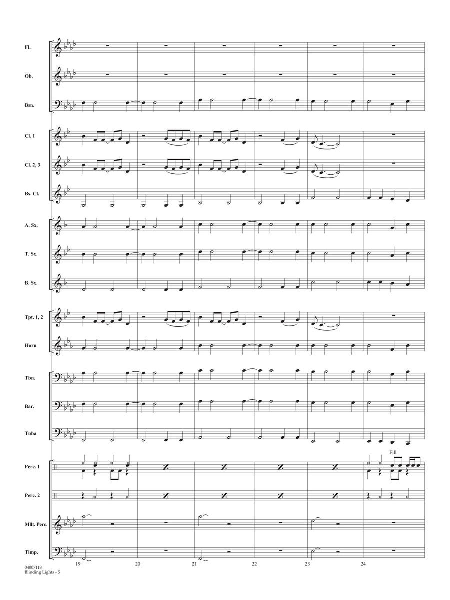 Blinding Lights (arr. Matt Conaway) - Full Score Concert Band scores gallery preview page 5