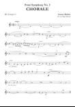 Chorale from Symphony No. 3 for Brass Quintet