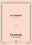 Chaminade-Je voudrais,in E Major,for Voice and Piano