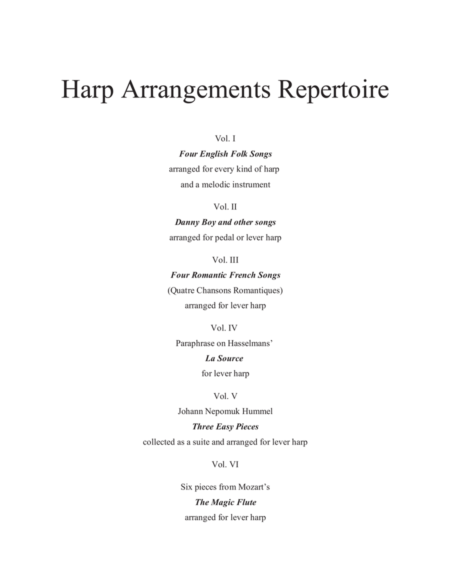 Six Classical Sonatinas - arranged for lever harp Celtic Harp scores gallery preview page 3
