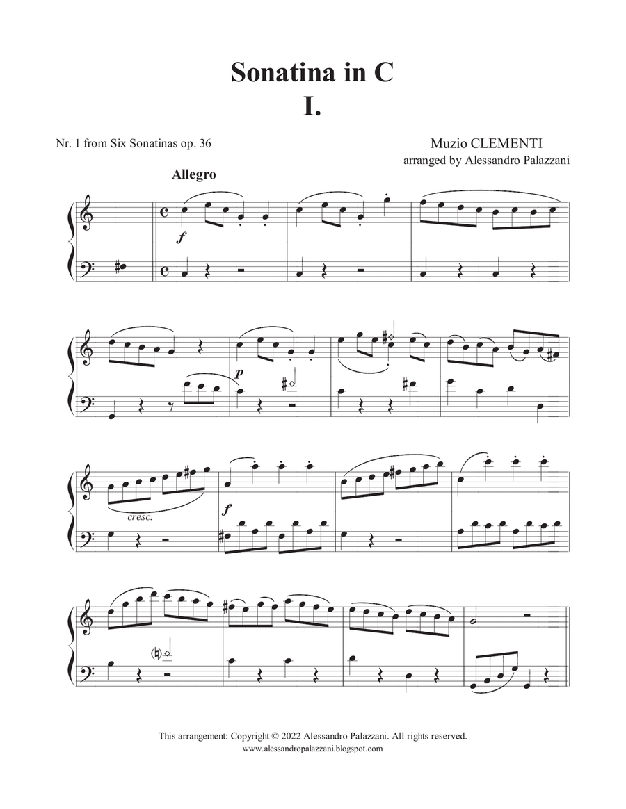 Six Classical Sonatinas - arranged for lever harp Celtic Harp scores gallery preview page 6
