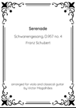 Serenade - F. Schubert - Viola Solo and Guitar Accompagnement