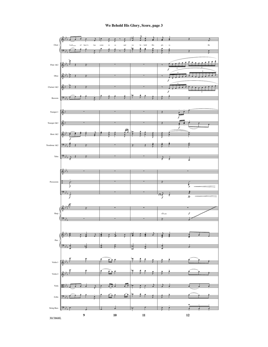 We Behold His Glory - Downloadable Orchestral Score and Parts Score scores gallery preview page 4