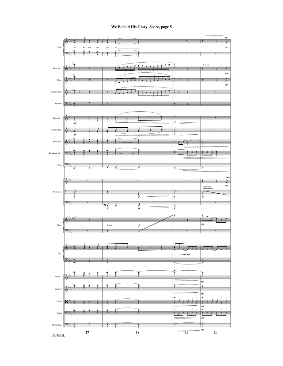 We Behold His Glory - Downloadable Orchestral Score and Parts Score scores gallery preview page 6