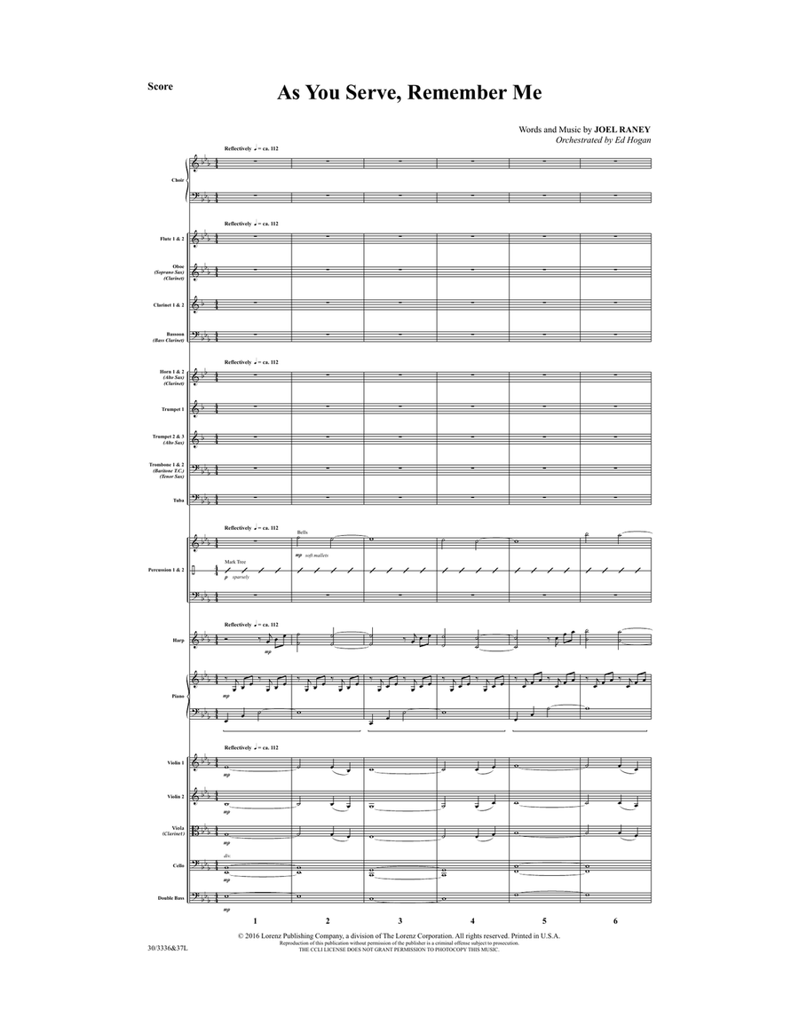 As You Serve, Remember Me - Downloadable Orchestral Score and Parts Score scores gallery preview page 2