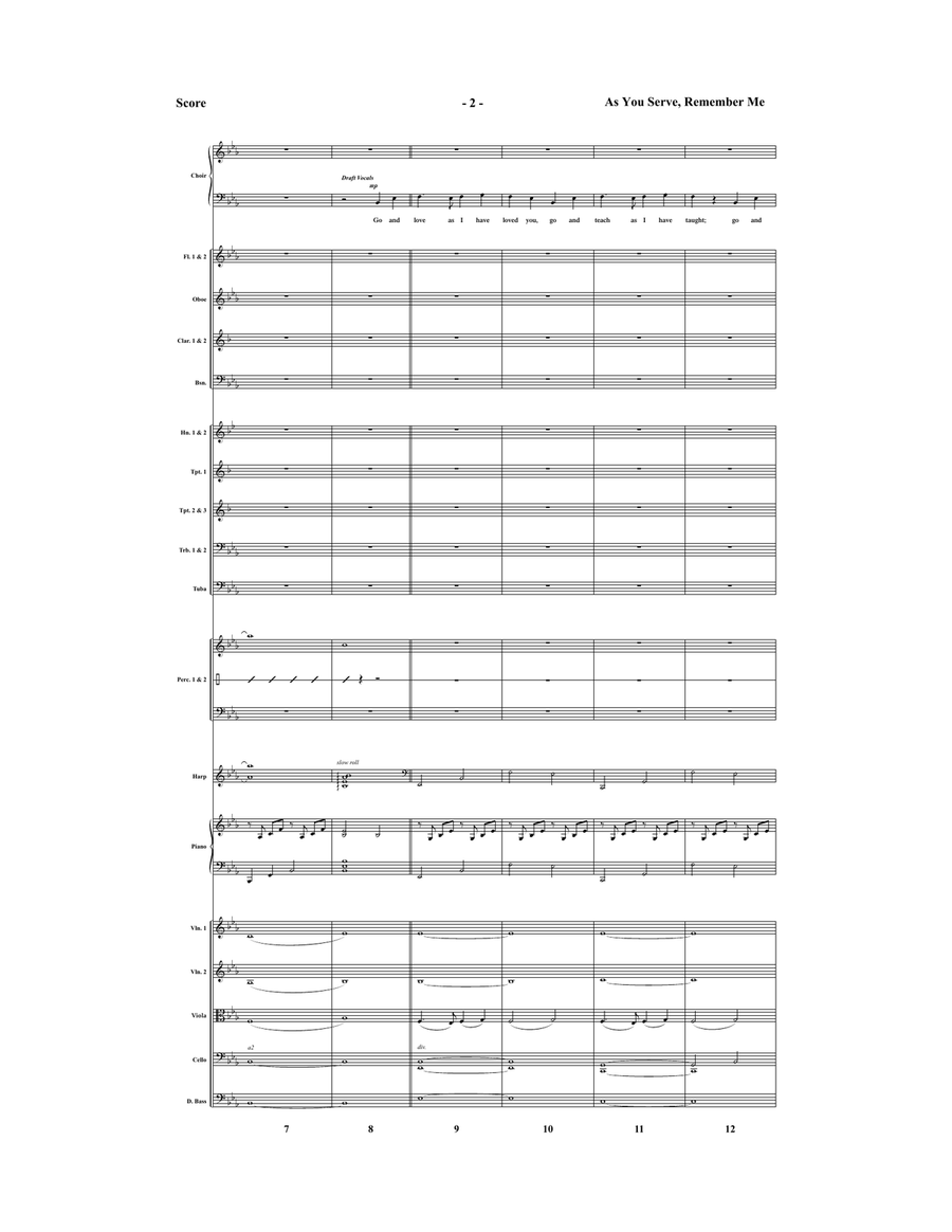 As You Serve, Remember Me - Downloadable Orchestral Score and Parts Score scores gallery preview page 3