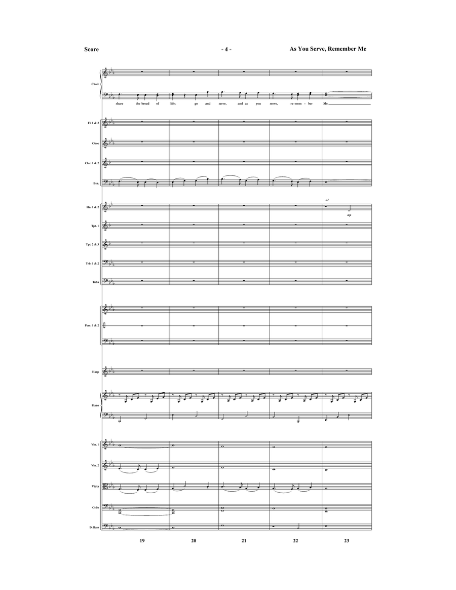 As You Serve, Remember Me - Downloadable Orchestral Score and Parts Score scores gallery preview page 5